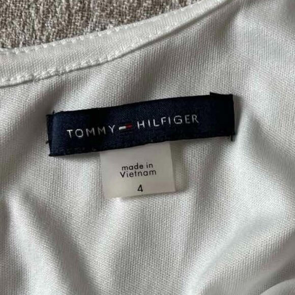 Tommy Hilfiger Lace Overlay Floral Dress in White  Size 4 - Picture 4 of 11